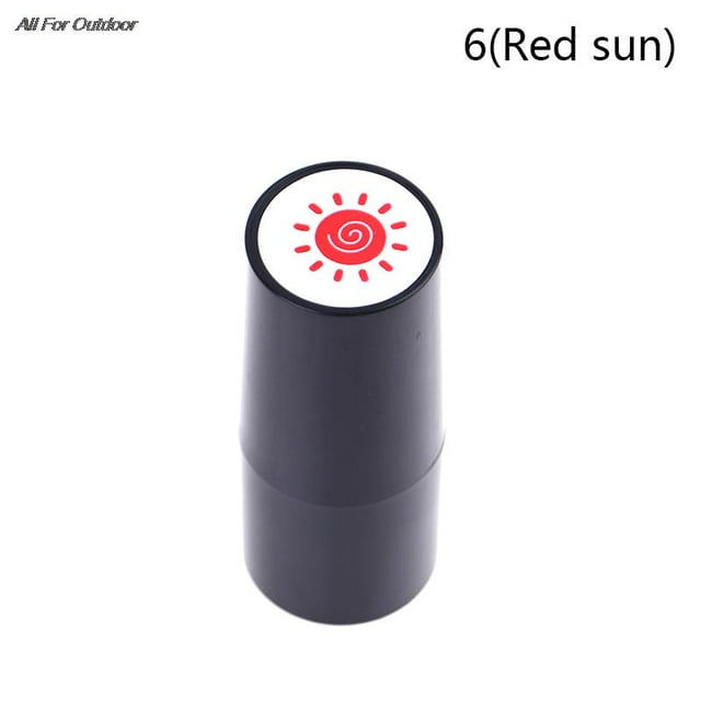 1 Pcs Golf Ball Stamper Stamp Marker Various Patterns Quick Drying Durable Long Lasting Golf Accessories 6Red sun