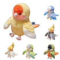 Parrot Stuffed Animal - 7.9 Inch Lifelike Parrot Plush Toy, Adorable Bird Stuffed Animal, Fake Bird Plushie Doll, Parrot Toys for Kids, Suitable for All Ages as Ornament or Play Toy