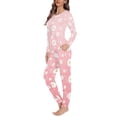 thumbnail image 2 of SCRAWLGOD Daisy Pajamas for Women 2 Piece Long Sleeve Nightwear for Women Clothes Size 2XL Crewneck House Wear for Women Breathable Graphic Pjs Fall, 2 of 6