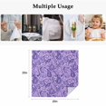 thumbnail image 5 of Cloth Napkins Set of 2 - 20x20 Inches, Vintage Purple Washable Reusable Table Napkins, Retro Botanical Abstract Art Soft & Absortbent Dining Napkin for Party Wedding Hotel Restaurant, 5 of 8