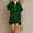 Green, variant on Women's Casual Short Sleeve Dress with Turndown Collar and Zipper Pocket
