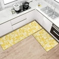 thumbnail image 4 of Yellow Kitchen Rug Mat Set of 2 Spring Flowers Floral Kitchen Rugs Washable Kitchen Floor Mats Non-Slip Yellow Kitchen Decor, 4 of 6