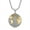 Silver color, variant on Zircon World Map Round Pendant Hip Hop Collar Chains 14K Yellow Gold Necklace for Men Women Couple Gift Jewelry
