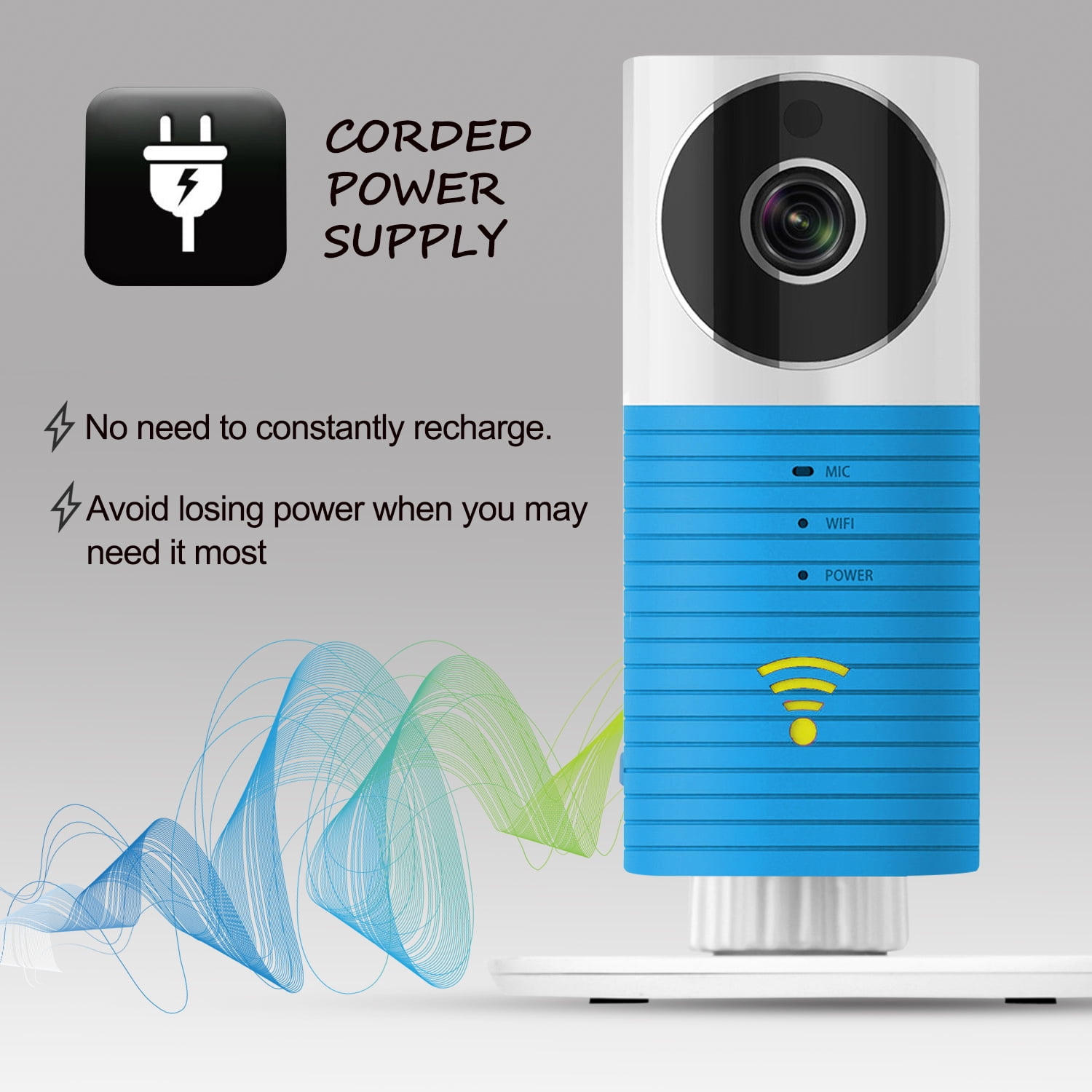 AGPtek 1080P HD Wireless baby Monitor WiFi CCTV Smart Camera With Video,Wireless Pet Monitor