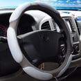 thumbnail image 1 of Yimiti 38Cm Car Steering Wheel Cover Anti-Slip Sandwich Sport Type Protector Breathable,Gray, 1 of 9