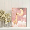thumbnail image 2 of Cute Giraffe and Baby Giraffe Moon Night Canvas Wall Art， Suitable for Nursery Decor， Bedroom Decor， Living Room Decor， Girl's Room Decor， and Kids' Playroom Decor., 2 of 8