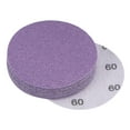 thumbnail image 1 of Unique Bargains 10 Pack 3-Inch Purple Sanding Discs 60 Grits Hook & Loop Professional Aluminum Oxide Sandpaper, 1 of 5