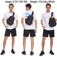 thumbnail image 2 of Small Black Sling Crossbody Backpack Shoulder Bag for Men Women, Waterproof Small Sling Bag for Men Crossbody Bag Men Small Backpack Men Purse Sling Bag Backpack for Men Women Hiking, 2 of 5