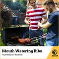 thumbnail image 3 of MOUNTAIN GRILLERS BBQ Rib Rack for Gas Smoker or Charcoal Grill - Holds 5 Ribs, 3 of 9