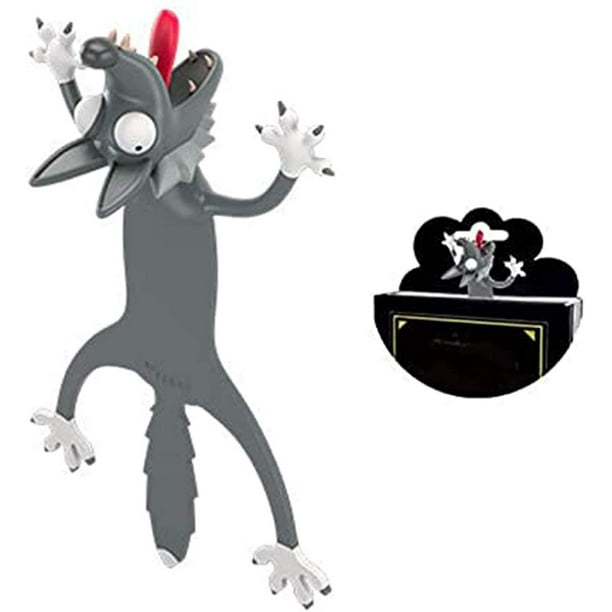Marcapáginas divertido para niños, marcapáginas Wacky Pals aplastados, lindos animales de dibujos animados en 3D, marcas de libros de plástico, regalo de lectura para estudiantes, regalo de papelería Zhivalor Organización y Artículos de Oficina