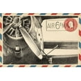 thumbnail image 2 of Harper, Ethan 24x17 Black Ornate Wood Framed with Double Matting Museum Art Print Titled - Vintage Airmail II, 2 of 4