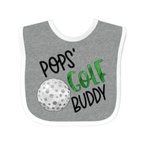 Inktastic Pops' Golf Buddy with Golf Ball Boys or Girls Baby Bib