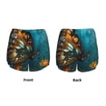 thumbnail image 5 of Lsque Elegant Butterfly And Flowers Printed Women's Running Shorts with Liner Pockets,Elastic Quick Dry Workout Athletic Gym Yoga Shorts,Womens High Waist Shorts-Large, 5 of 9