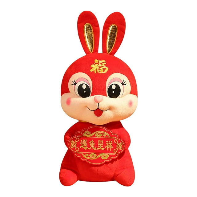 Conejo de peluche, accesorio para decoración festiva, muñeco de peluche para linterna 20 centímetros