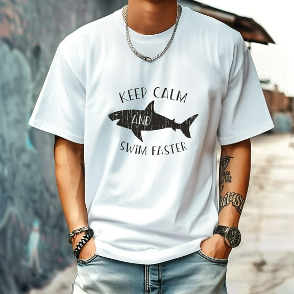 Men's T Shirt Round Neck Patterned Tee Summer New Sports Shirt Vintage Style Gift for Friends XS