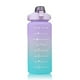 thumbnail image 4 of Botella de agua Motivational Morada de 2 litros sin BPA con adhesivo, 4 of 5