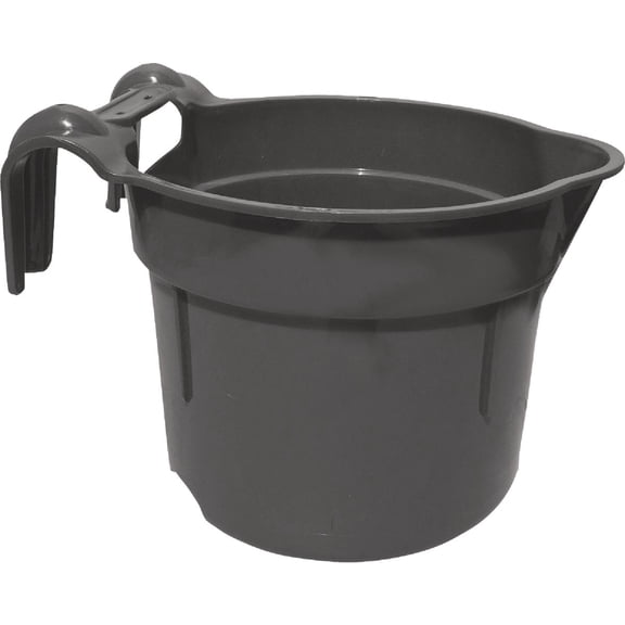 Tuff Stuff Products RDHBK 10 qt. Round Fence Hook Bucket, Black