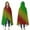 Rainbow Color Checkered, variant on Wearable Blanket,Pink Brown Heart Checkered Pattern Hooded Wearable Flannel Blanket for Adults & Teens,Winter Poncho Shawl Wrap Cape Cozy Anti-Pill,50"x60"