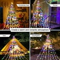 thumbnail image 7 of HOUFIY Outdoor Christmas Decoration Lights, 8 Modes & 350 LED Star Tree Topper String Lights,Waterfall Fairy Christmas Tree Lights Holiday Lighting Decorations, Multicolor, Plug-in, 7 of 7