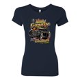 thumbnail image 2 of Wild Bobby, 1990 Vintage Garage Customs Hot Rod Classic Car Cars and Trucks Womens Slim Fit Junior Tee, Navy, Large, 2 of 3