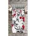 thumbnail image 3 of Ambesonne Rowan Quilted Bedspread Set 2 Pcs, Mountain Ashes Art, Twin Size, Ruby Grey Black, 3 of 3