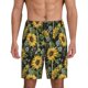 thumbnail image 1 of Balery Sunflowers Pantalones cortos de pijama de punto de algodón para hombre con cinturilla y bolsillos-4X-Large, 1 of 6