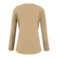 thumbnail image 5 of Long Sleeve Henley Shirts for Women Fall Winter Ribbed Thermal Tops Casual Blouses Basics Tees Cute Business Sweaters Khaki S, 5 of 5