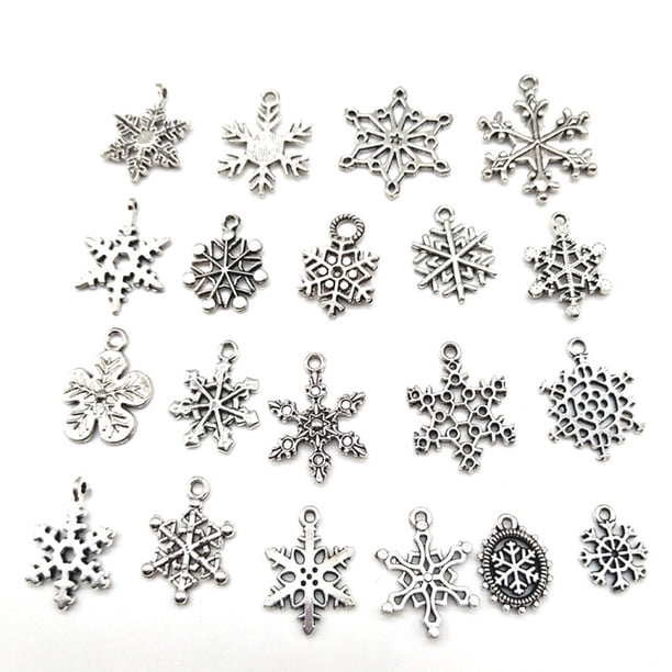 Sonducket 1 Juego de decoración de aleación, elementos exquisitos de copo de nieve, colgante de collar, duradera, adorno para mujeres, niñas, Type3 NO3