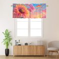 thumbnail image 2 of Sunflower Thermal Insulated Window Curtain Valance Sunset Colorful Sky Yellow Blooming Flower Privacy Decorative Rod Pocket Short Window Valance Curtains 54 by 18 in, 1 Panel, 2 of 6
