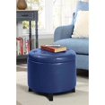 thumbnail image 1 of Convenience Concepts Designs4Comfort Tour Pouf Bleu Simili Cuir, 1 of 6