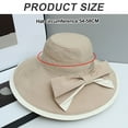 thumbnail image 2 of 56-58cm head circumference big brim fisherman hat female bow sunshade basin hat outdoor beach sunscreen hat - Khaki, 2 of 5