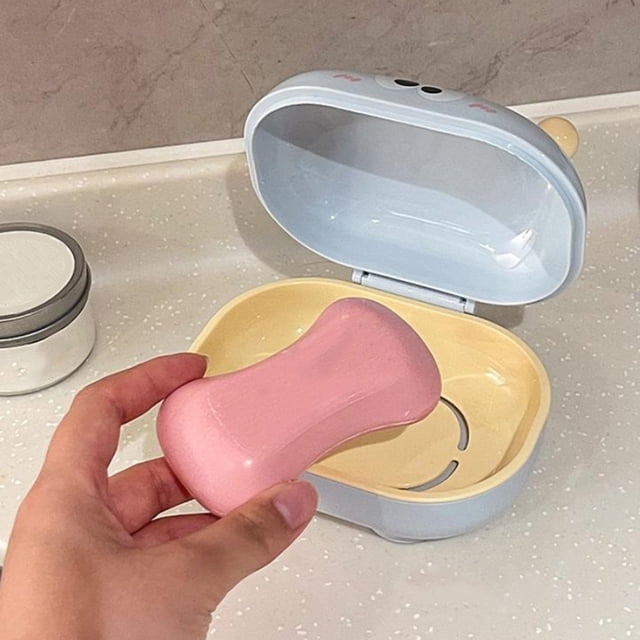 Jabonera con Tapa y Drenaje, Diseño Europeo, para Baño, Directa de Fábrica