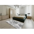 thumbnail image 4 of Ahgly Company Tapis d'Intérieur Rond à Motifs Gris Cuirassé, 5 Pieds Rond, 4 of 6