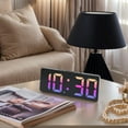 thumbnail image 2 of Unique Bargains Alarm Clock Black Housing and Pink Color Light 6.1"L x 0.9"W x 2.5"H, 2 of 6