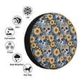 thumbnail image 4 of Yiaed Skull daisy yellow blue Print Tire Wheel Cover, Waterproof Spare Tire Cover Fit for Jeep, Truck,Trailer, RV, SUV, Camper and Most Vehicle-15 inch, 4 of 6