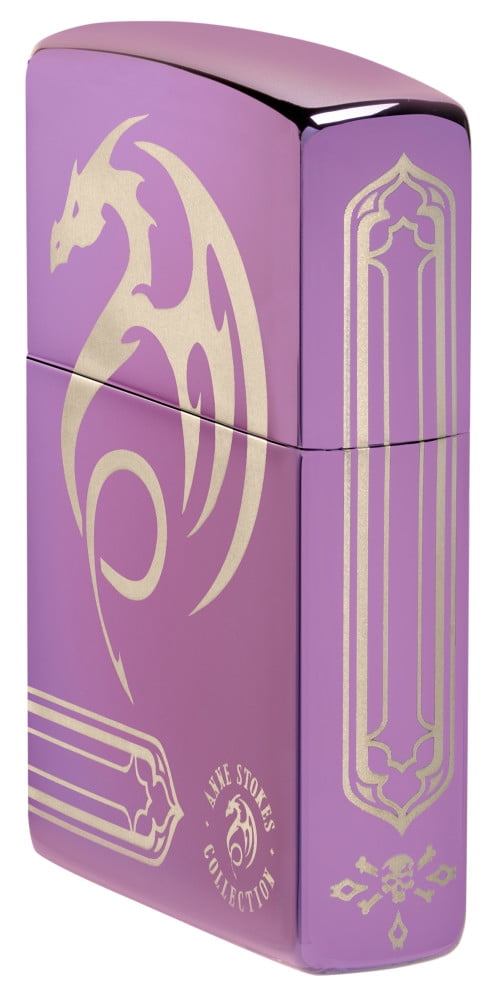 Zippo 48574 Anne Stokes High Polish Purple Windproof Lighter