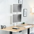 thumbnail image 3 of VIVO White Dual Computer Monitor Desk Mount, Vertical Array, 2 Screens up to 34", 3 of 9