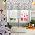 thumbnail image 6 of 2 Pack Valances for Windows, Spring Floral Window Valances for Living Room/Bedroom/Bathroom, Pink Blue Flowers Butterfly Wooden Light Filtering Kitchen Curtain Valance Window Treatment 42"W x12" L, 6 of 9