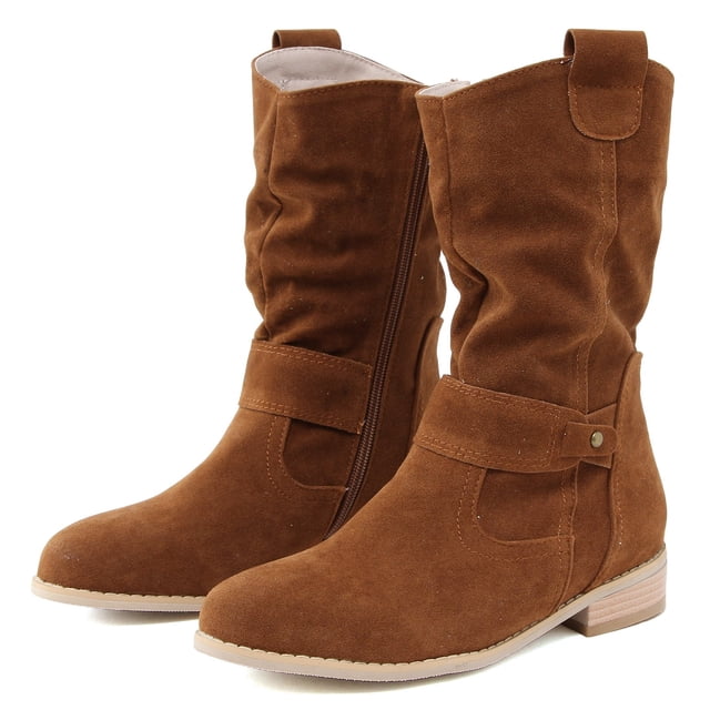 Bottes d'Hiver à Talons Hauts à la Cheville pour Femmes Talon à Talon pour Femmes Bottes pour Femmes Bottes à la Mode pour Femmes2 Hiver pour Femmes Largeur Grand Fermeture Éclair Design Classique Épais Talon Compensé pour Femmes Talon