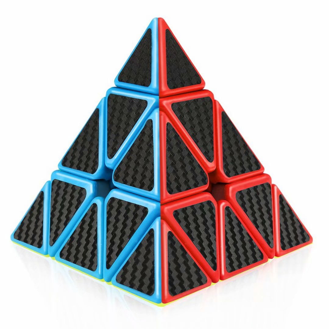 Carbon Fiber Sticker Magic Puzzle Smooth Cube Bundle Twist Smart Easy Pyramid Skewb Megaminx Cube Puzzle Toys by Nowpos Speed Cube Puzzle Set 