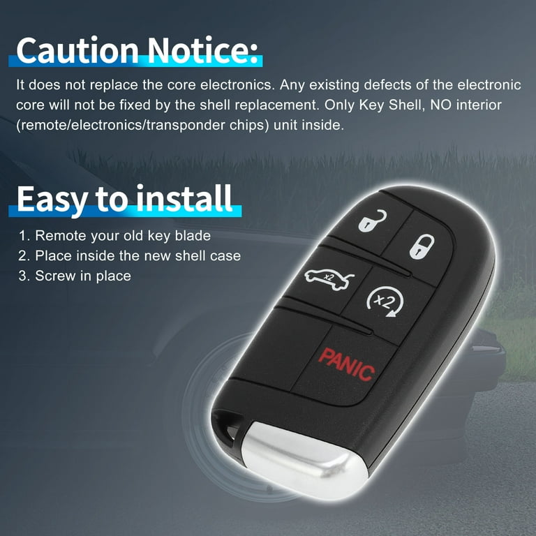 2PCS Silica Gel Cover Skin Key Shell FOB For Chrysler Town Country For Dodge Gra