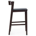 thumbnail image 4 of Manhattan Comfort Klismos 26.5" Faux Leather Counter Stool in Black/Walnut, 4 of 5