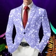 thumbnail image 2 of oqasdz Carnival Mens Suit Jacket Glitter Print Jacket Celebration Stylish Shiny Casual Lightweight Sport Coat Party Evening Wedding Prom, 2 of 4