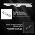 thumbnail image 4 of 3 Pcs Folding Knife with 20 Replaceable Blades Ergonomic Design Craft Knife for Professional Wallpaper Cutting Precision Craft, 4 of 8