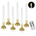 thumbnail image 1 of 9 PCS LED Window Candles  Christmas Flameless Window Candle Lights with Timer Battery Operated  3D Wick Light Window Candle+Removable Gold Candle Holders+Remote  for Decor &Festival Celeb, 1 of 9