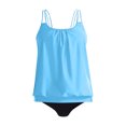 thumbnail image 3 of Trajes de Baño de Corte Alto para las Mujeres sin Mangas Sólido Empuje-Up Acolchado Traje de Baño Set, Ropa de Playa Sexy con Almohadilla de Pecho, Verano de Poliéster, 3 of 4