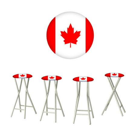 Best of Times Flag of Canada Outdoor Bar Stools - Set of (Best Patio Heaters Canada)