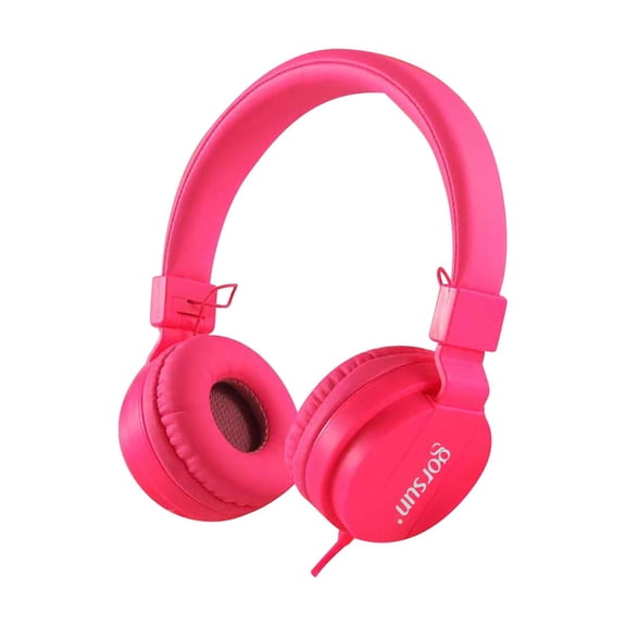 Kids Headphones with Volume Limit - Wired 85dB Safe Headset for Children, Comfortable Ear Muffs for School, Travel & Tablets (3.5mm Jack)