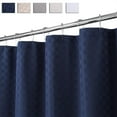 thumbnail image 2 of Fabric Shower Curtain, Hotel Luxury 190GSM Heavy Duty Thick Shower Curtain for Bathroaom Washable, Navy Blue, 72x78 Inches, 2 of 7