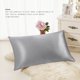 thumbnail image 4 of Funda de almohada de diseño simple Home Dorm Apartment Hotel Funda de almohada Funda de almohada de cama de color sólido, Gris plateado Kearding HA000545-03B, 4 of 7